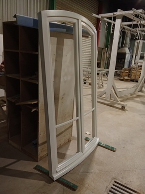 Fenêtre simple cintré plan et élévation