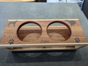 Support gamelle pour animaux de compagnie