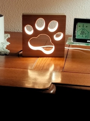 Lampe patte de chien
