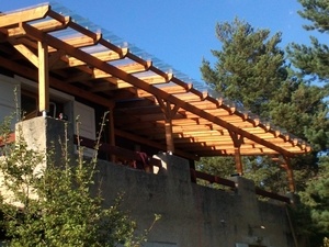 Pergola douglas et polycarbonate