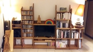 Bibliothèque meuble TV hifi