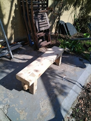 Banc en bois de récupération sans colle