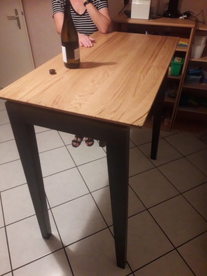 Table haute en chêne