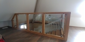 Balustrade bois et verre