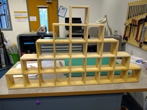 Etagère à boules à neige