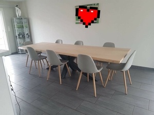 Table pied centrale