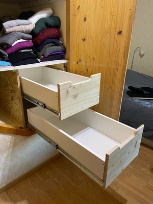 Fabrication grands tiroirs sur mesure