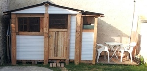 Petit atelier palette  et lambris pvc