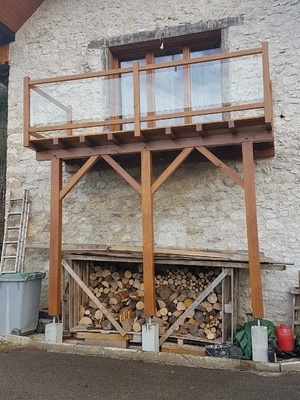 Balcon en chêne