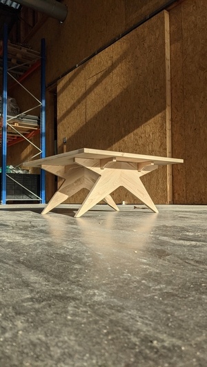 Table basse AXXO en châtaigner format Kotatsu