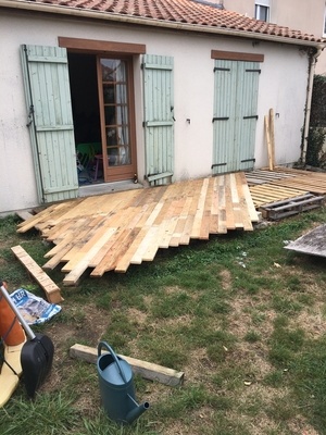 Terrasse en bois de palette
