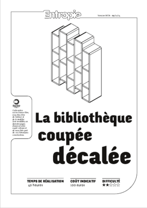Bibliothèque coupée décalée