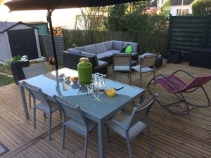 Terrasse pin autoclave à Cesson