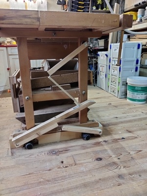 Roulettes escamotables pour mon établi