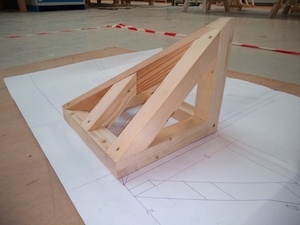 Maquette charpente arêtier régulier