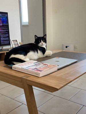 Table basse façon petit bureau avec piétement démontable