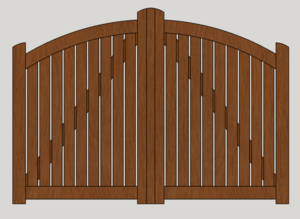 Portail Bombé Ajouré