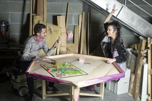 Table à jeu hexagonale