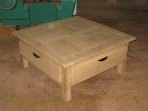 Table basse chêne 1000x1000