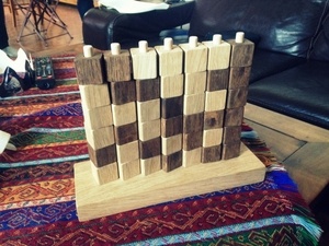 Puissance 4 en cubes de bois