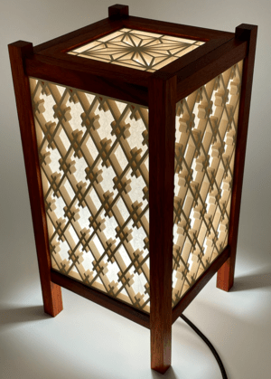 Lampe andon à panneaux kumikos amovibles