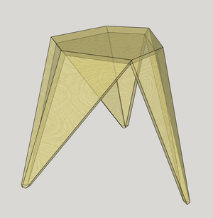 Tabouret en contreplaqué