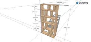 Bibliothèque en hêtre massif