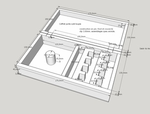 Coffret porte outil h 40 et 50 alésage 30 pour toupie