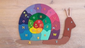 Escargot multi couleurs Abécédaire