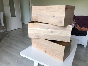 Petites boites en chûtes de lames de parquet