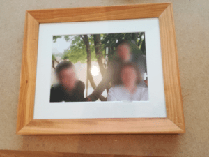 Cadre photo en bois "de famille"