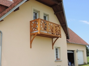 Balcon en chêne