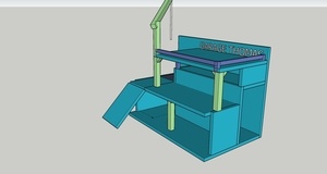 Garage en bois avec caserne arrière