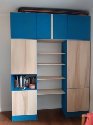 Dressing CP peuplier et MDF teinté