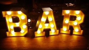 Lettres 3D luminueuses