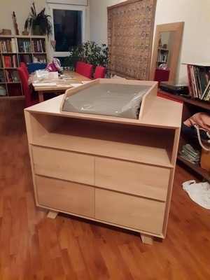 Commode + rajout d'angle pour table à langer