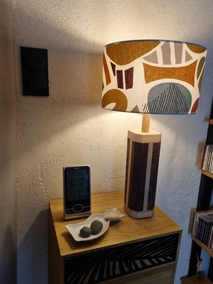 Lampe sur pied Wengé/Erable