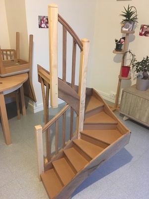 Maquette escalier rampe sur rampe