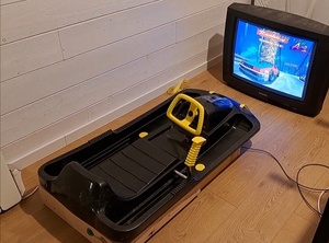 Une luge connectée avec couplage bois