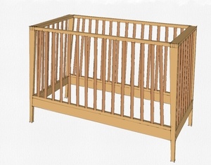 Lit bébé pieds inclinés