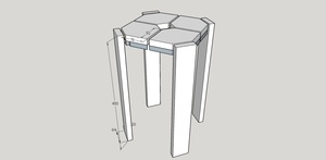 Un tabouret flottant