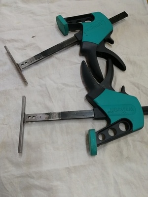 Modification paire de serre-joint wolfcraft pour rail festool ou autres