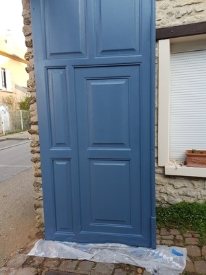 Restauration portail deuxième partie et fin.