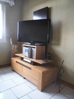 Meuble tv chêne massif