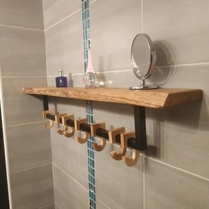 Étagère fixation invisible pour salle de bain