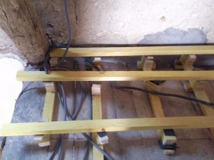Plancher flottant sur un vieux solivage
