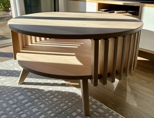 Table en basse ronde en hêtre