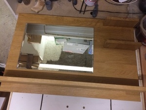 Miroir en chêne lamellé collé