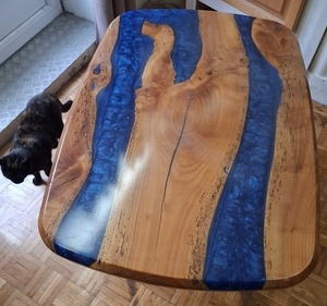 Table de salon rivière