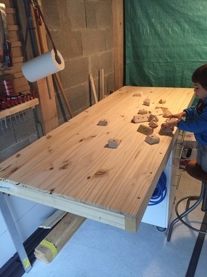 Petit mur d'escalade